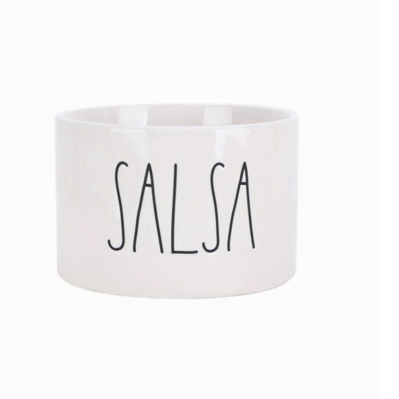 RAE DUNN Artisan Collection Salsa & Guac Bowl Serving Set with 2 Bamboo Spoons - Picture 5 of 9